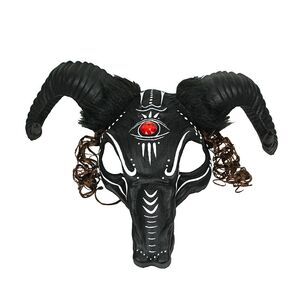 Voodoo Witch Doctor Goat Head Mask Halloween Costume Cosplay Masquerade